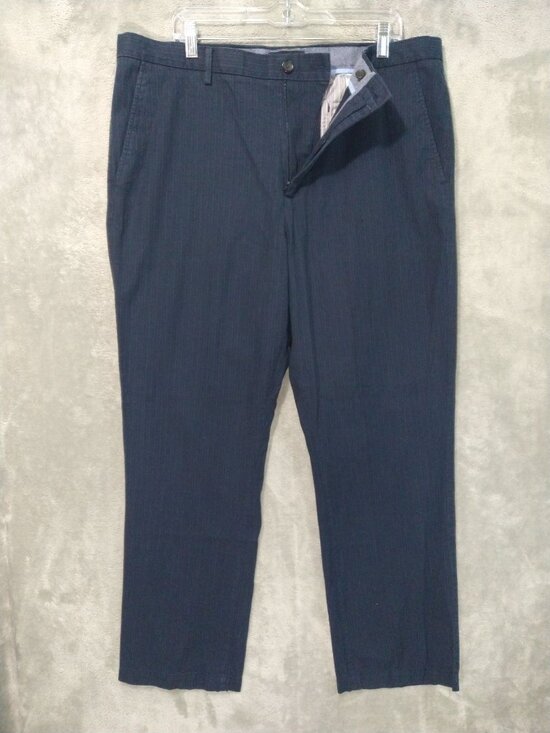 Banana Republic Other - Banana Republic Pants Mens 38x32 Blue Striped Chino Kentfield Flat Front Cotton